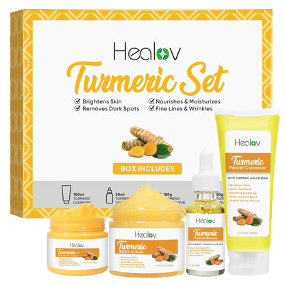 turmeric skincare set brightening acne kit